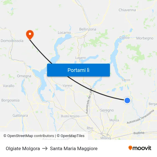 Olgiate Molgora to Santa Maria Maggiore map