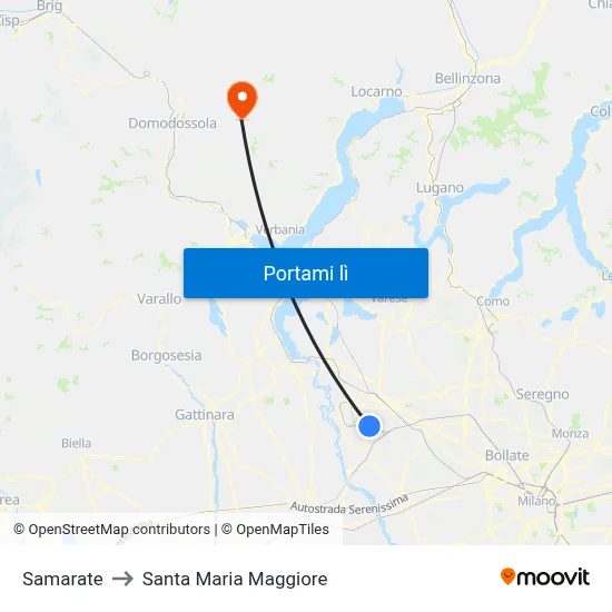 Samarate to Santa Maria Maggiore map