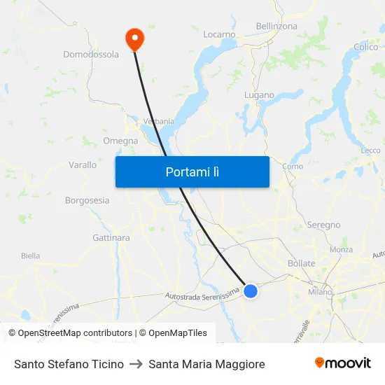 Santo Stefano Ticino to Santa Maria Maggiore map