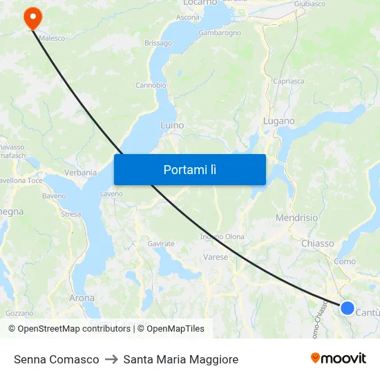 Senna Comasco to Santa Maria Maggiore map