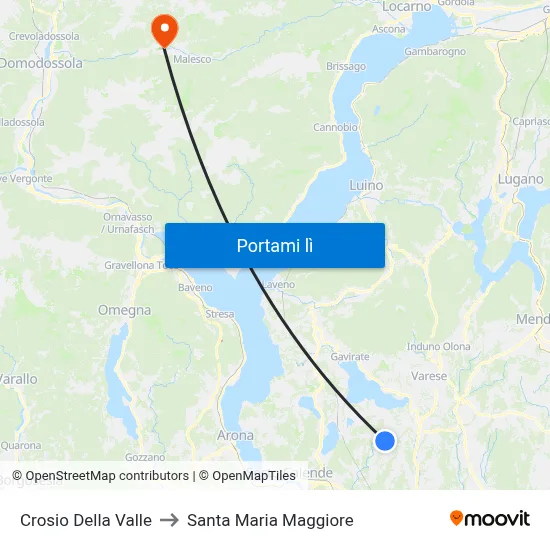Crosio Della Valle to Santa Maria Maggiore map