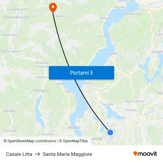 Casale Litta to Santa Maria Maggiore map
