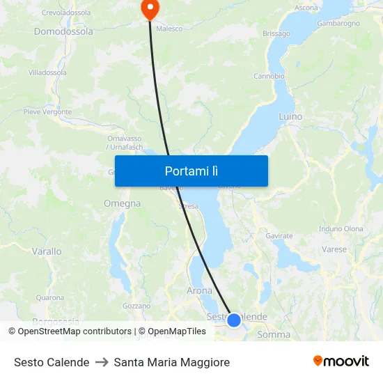 Sesto Calende to Santa Maria Maggiore map