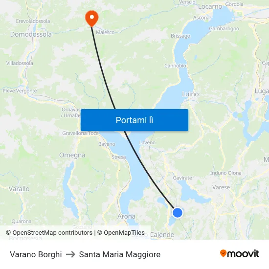 Varano Borghi to Santa Maria Maggiore map
