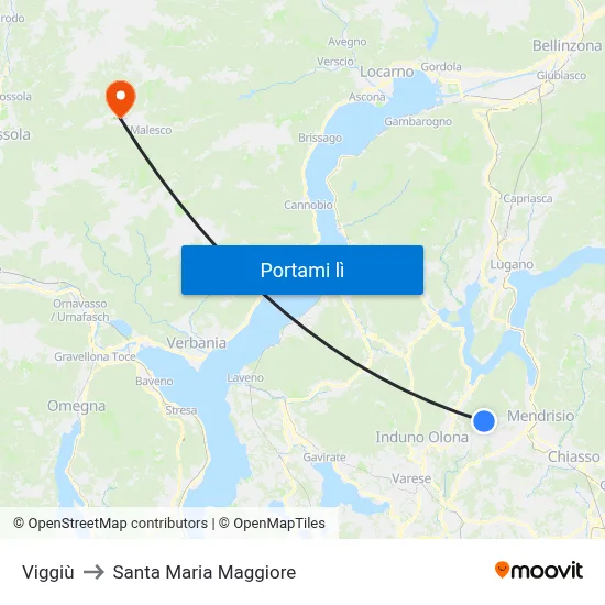 Viggiù to Santa Maria Maggiore map