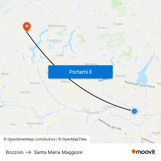 Bozzolo to Santa Maria Maggiore map