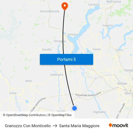 Granozzo Con Monticello to Santa Maria Maggiore map