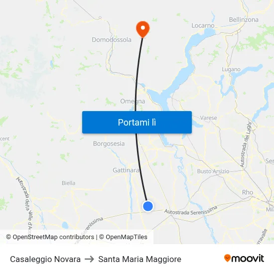Casaleggio Novara to Santa Maria Maggiore map