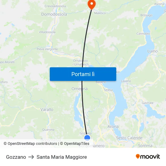 Gozzano to Santa Maria Maggiore map