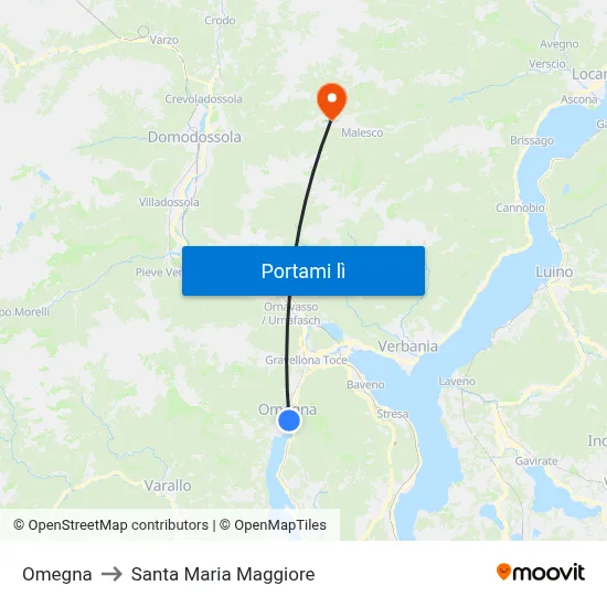 Omegna to Santa Maria Maggiore map