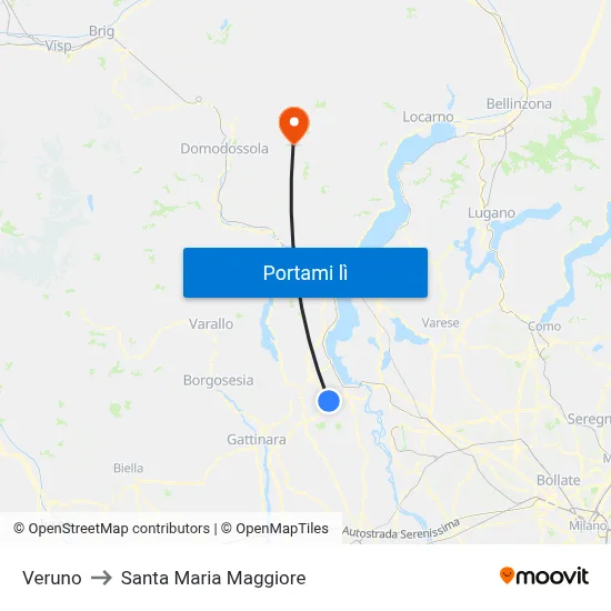 Veruno to Santa Maria Maggiore map