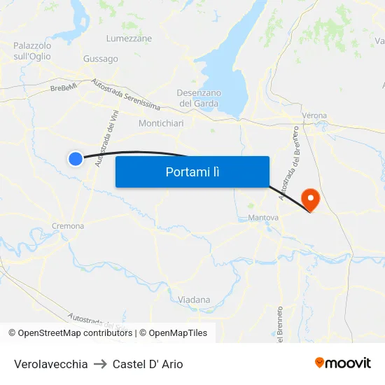 Verolavecchia to Castel D' Ario map
