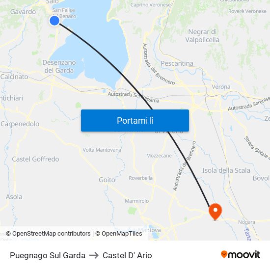 Puegnago Sul Garda to Puegnago Sul Garda map