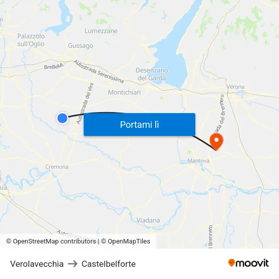 Verolavecchia to Castelbelforte map