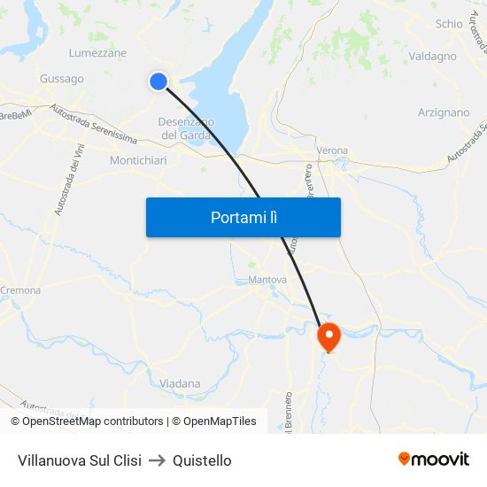 Villanuova Sul Clisi to Quistello map