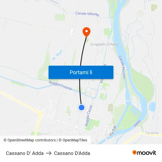 Cassano D' Adda to Cassano D'Adda map