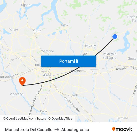 Monasterolo Del Castello to Abbiategrasso map