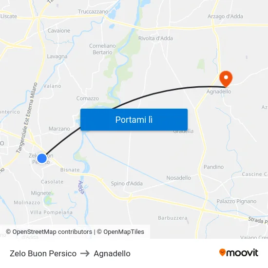 Zelo Buon Persico to Agnadello map