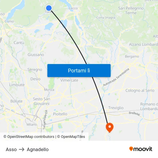 Asso to Agnadello map