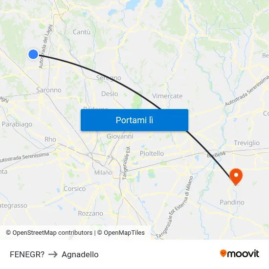 FENEGR? to Agnadello map