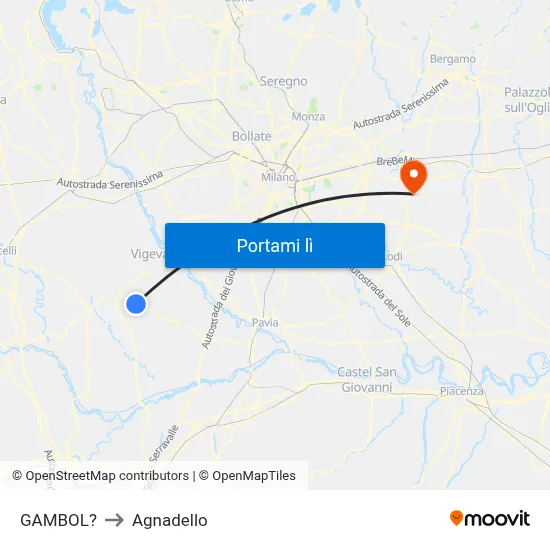 GAMBOL? to Agnadello map