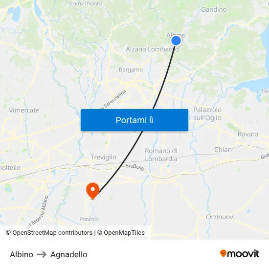 Albino to Agnadello map