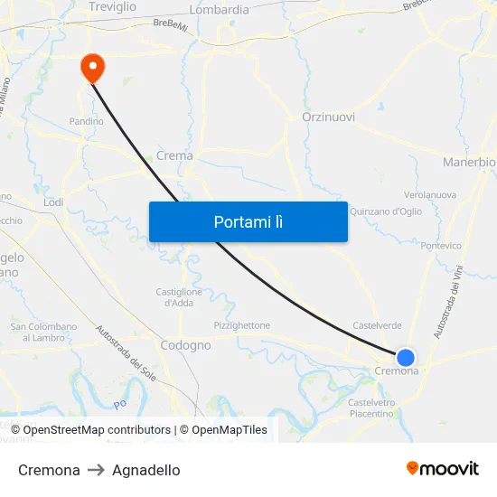 Cremona to Agnadello map