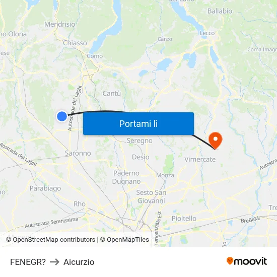 FENEGR? to Aicurzio map