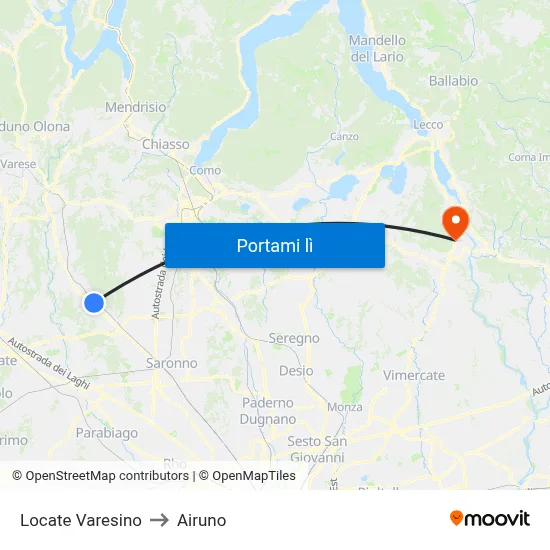 Locate Varesino to Airuno map