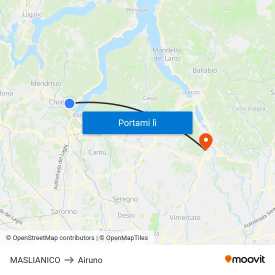 MASLIANICO to Airuno map