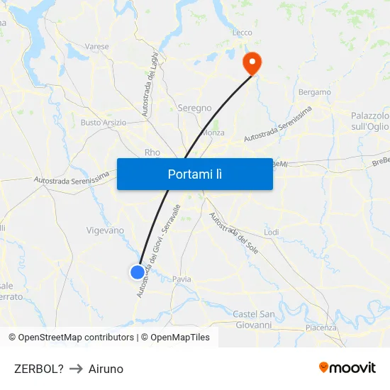 ZERBOL? to Airuno map
