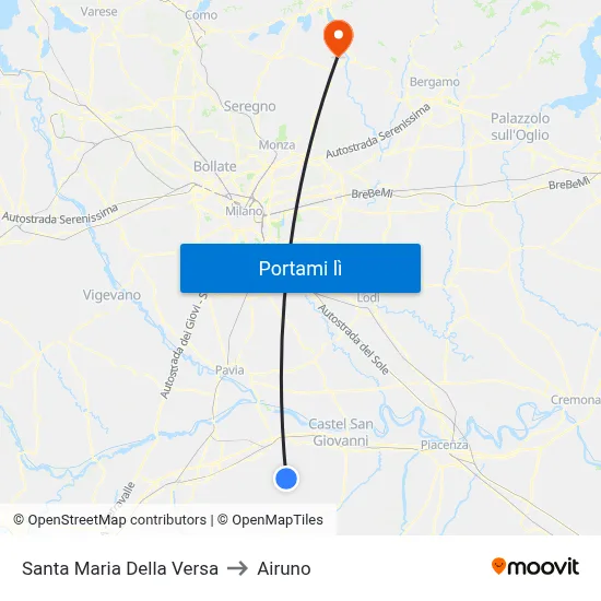 Santa Maria Della Versa to Airuno map