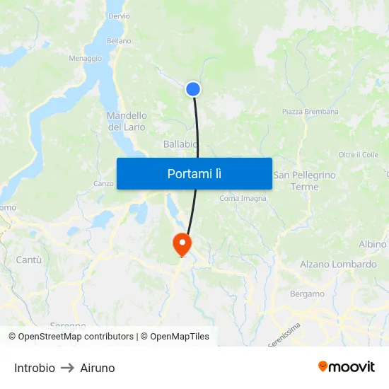 Introbio to Airuno map