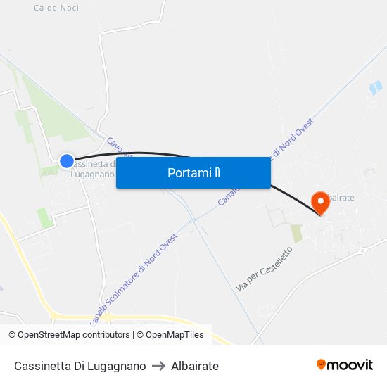 Cassinetta Di Lugagnano to Albairate map