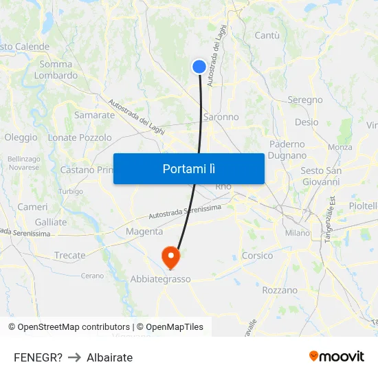FENEGR? to Albairate map