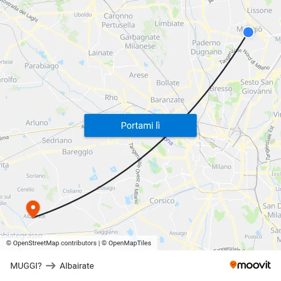MUGGI? to Albairate map
