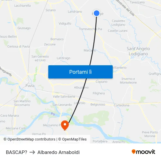 BASCAP? to Albaredo Arnaboldi map
