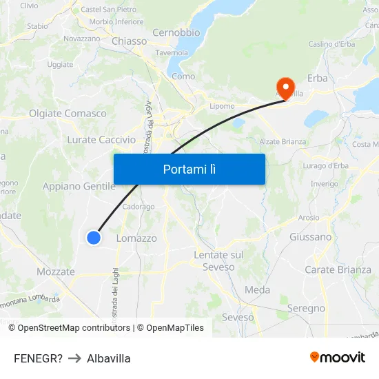 FENEGR? to Albavilla map