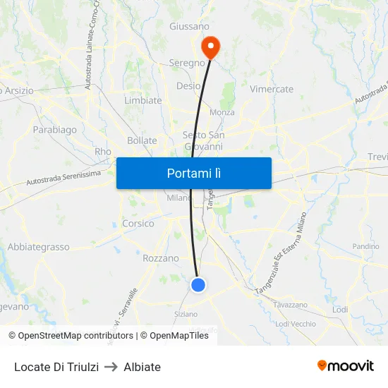 Locate Di Triulzi to Albiate map