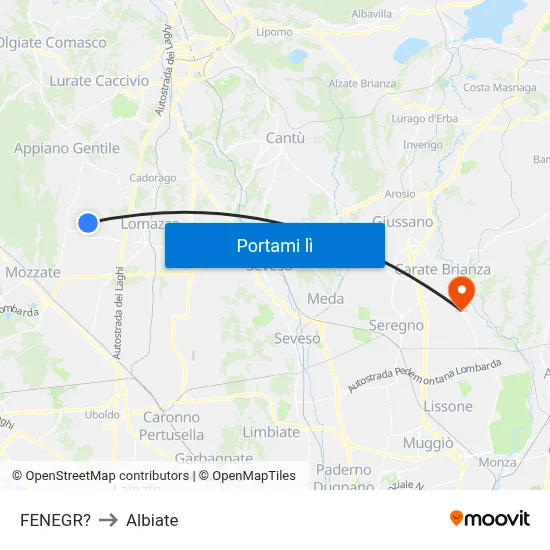 FENEGR? to Albiate map