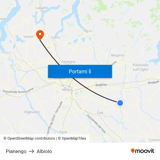 Pianengo to Albiolo map