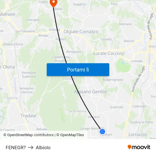 FENEGR? to Albiolo map