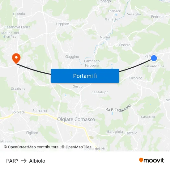 PAR? to Albiolo map