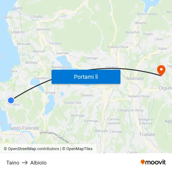 Taino to Albiolo map