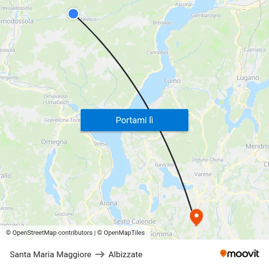 Santa Maria Maggiore to Albizzate map