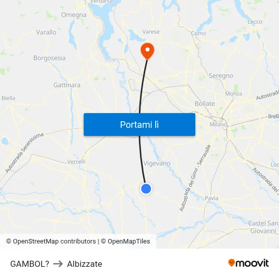 GAMBOL? to Albizzate map