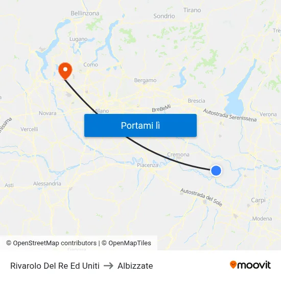 Rivarolo Del Re Ed Uniti to Albizzate map