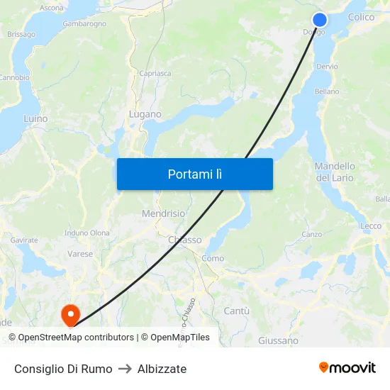 Consiglio Di Rumo to Albizzate map