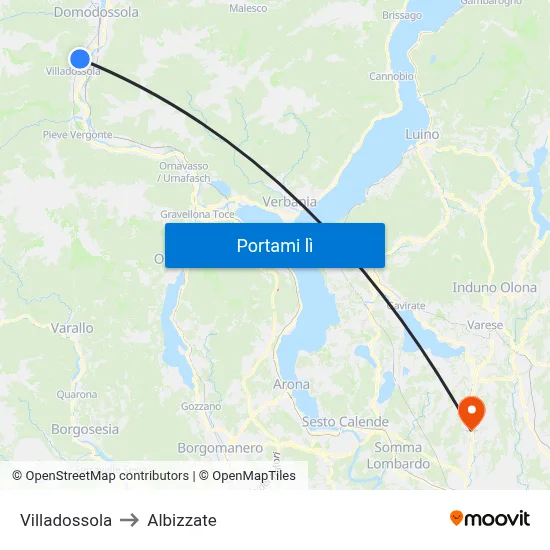 Villadossola to Albizzate map