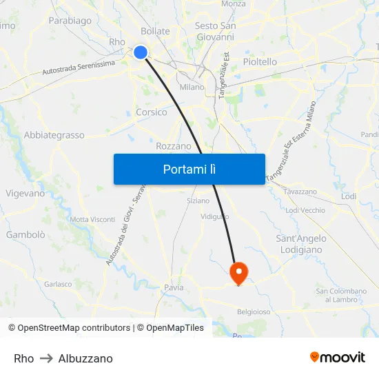 Rho to Albuzzano map